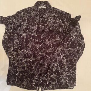 MSGM Kids star-print ruffled-detail blouse size 12 girls